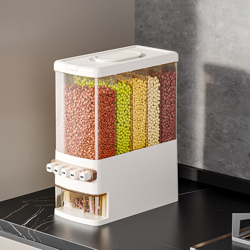 Distributeur et conservateur hermétique des Grains multi-compartiments