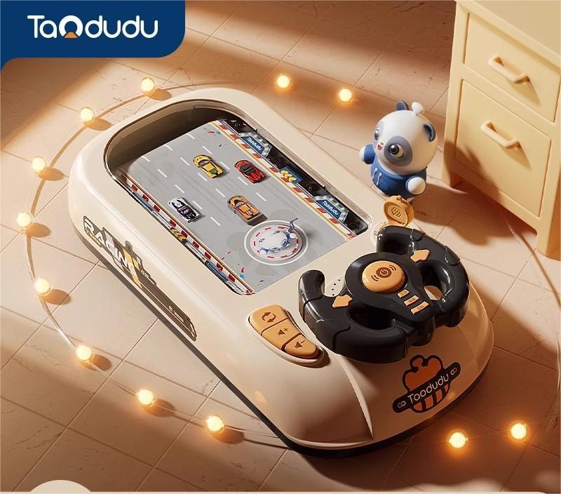 jeu de conduite interactif pour enfants avec volant et simulation de route