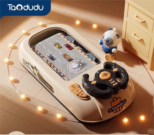 jeu de conduite interactif pour enfants avec volant et simulation de route