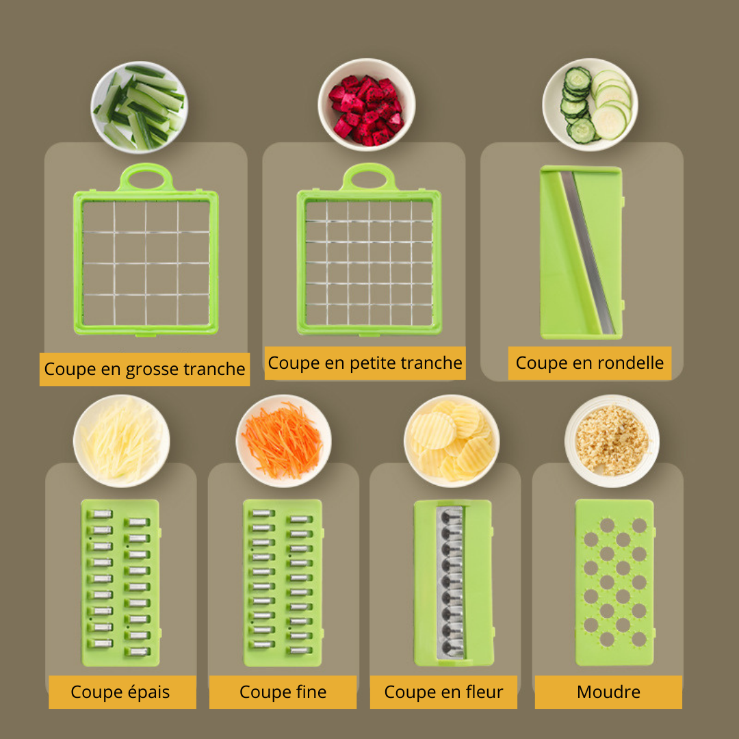 Coupe-légumes multifonction 16 en 1