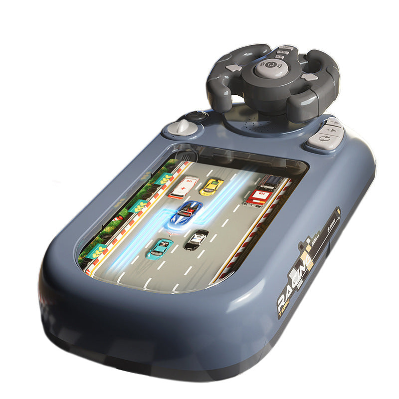 jeu de conduite interactif pour enfants avec volant et simulation de route