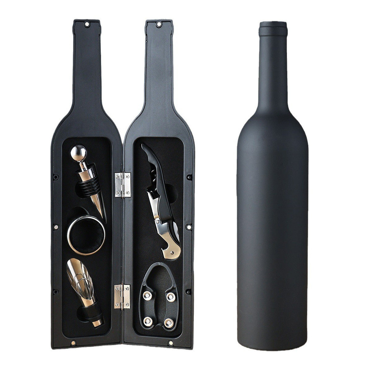 Coffret Accessoires Vin en Forme de Bouteille